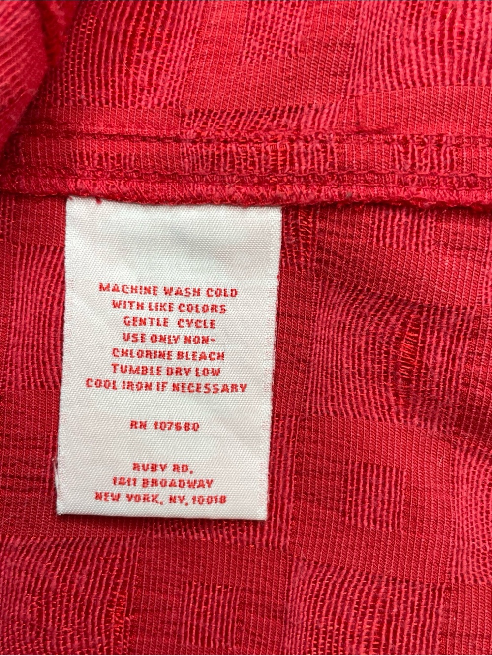 Ruby Rd. Bright Red Textured Button-Up Jacket-0221 - Picture 5 of 9